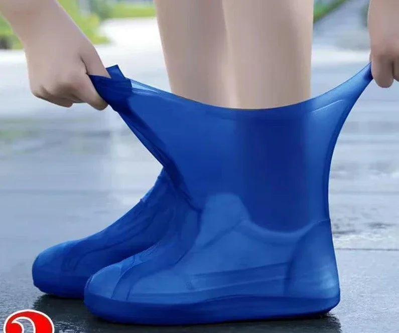 1 Pair Silicone WaterProof Shoe Covers Lip-resistant Rubber Rain Boot Rain Gear Overshoes Accessories for Outdoor Rainy Day…