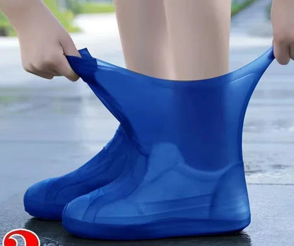 1 Pair Silicone WaterProof Shoe Covers Lip-resistant Rubber Rain Boot Rain Gear Overshoes Accessories for Outdoor Rainy Day…
